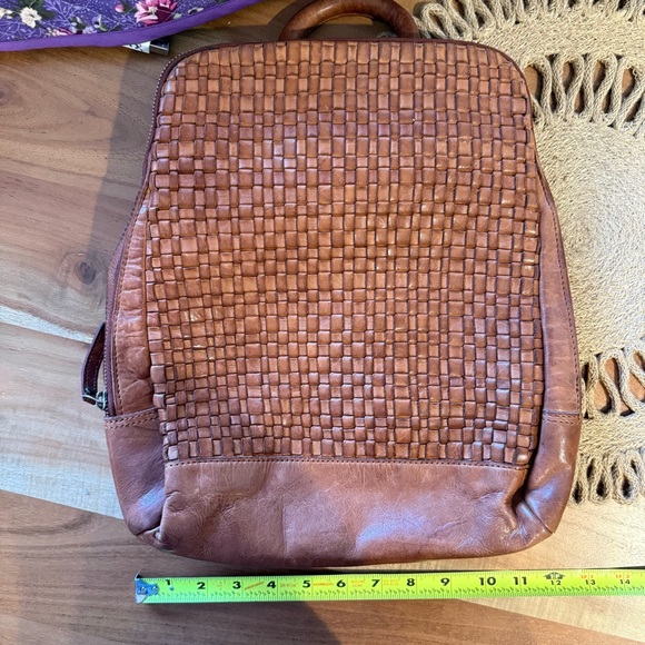 Woven Leather Backpack - Picture 2 of 14